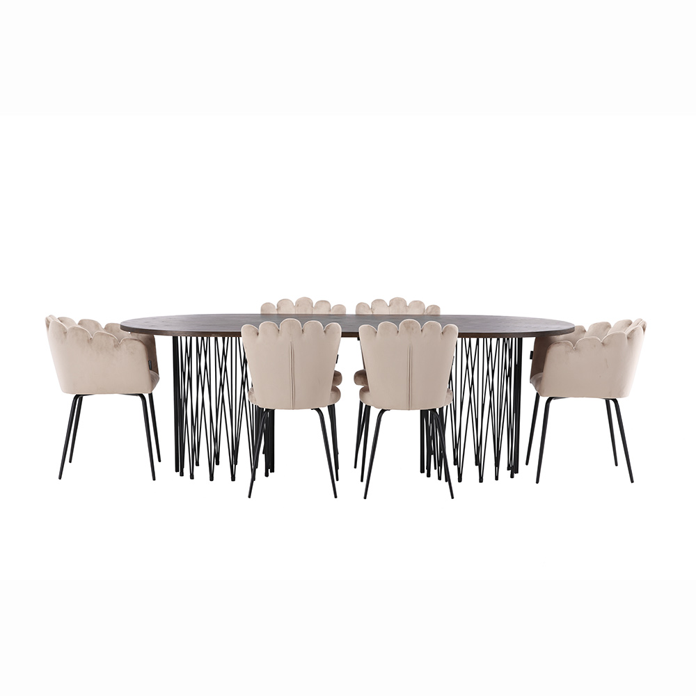 Matgrupp furniture/fashion Stone med 4 Limhamn Light Stolar och 2 Limhamn Stolar