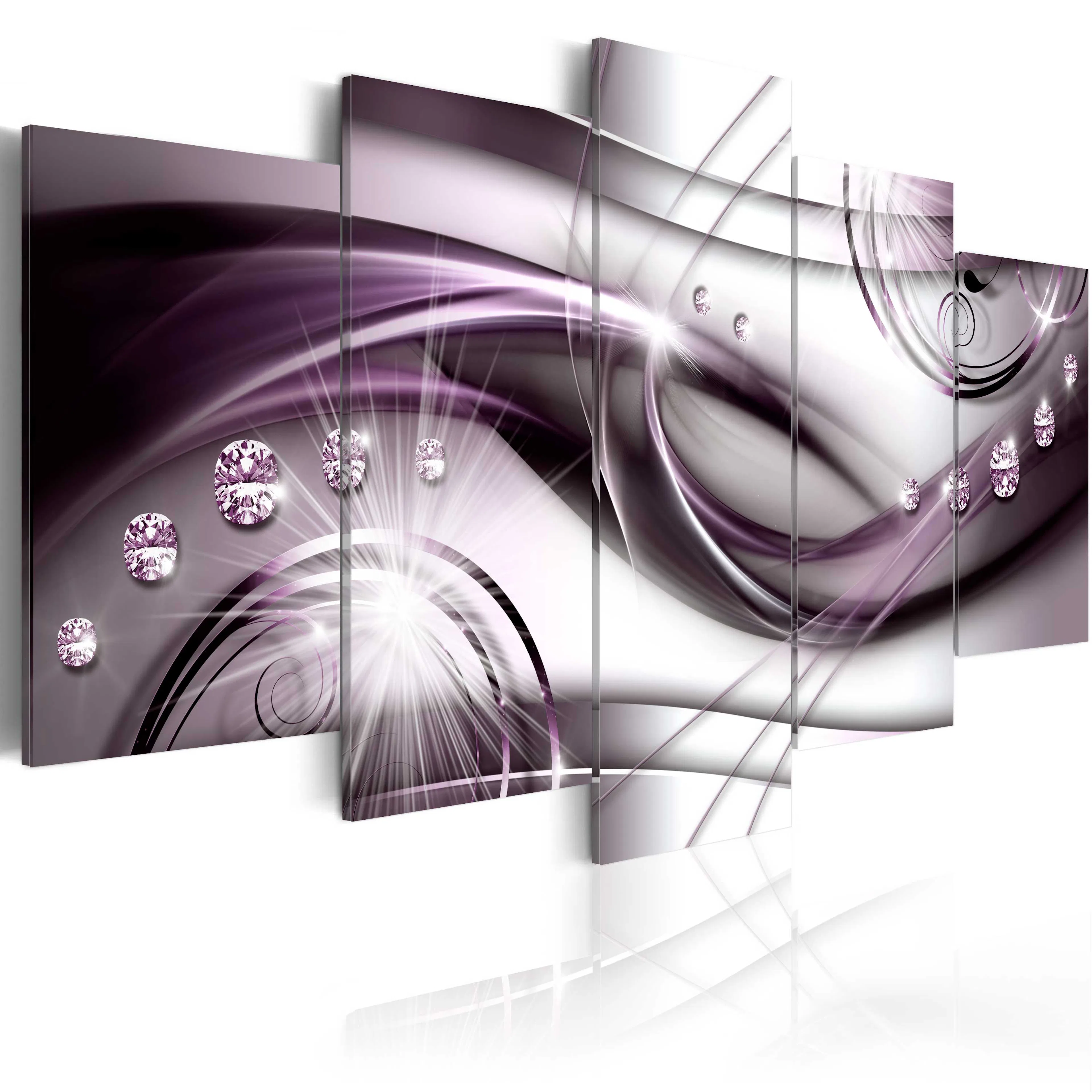 Foto på akryl - Violet Glow [Glass] 200x100 Mått: 200x100 cm