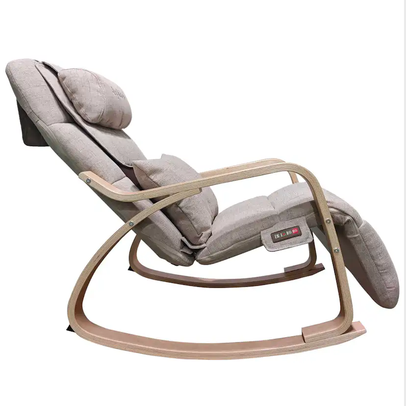 Massagestol Lykke Comfort Linne med Gung- & Värmefunktion & Justerbart Fotstöd