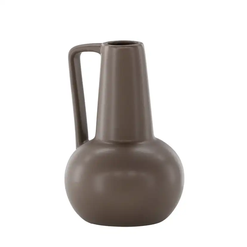 Lane Vase - Matte Brown - 15*15*22cm Svart