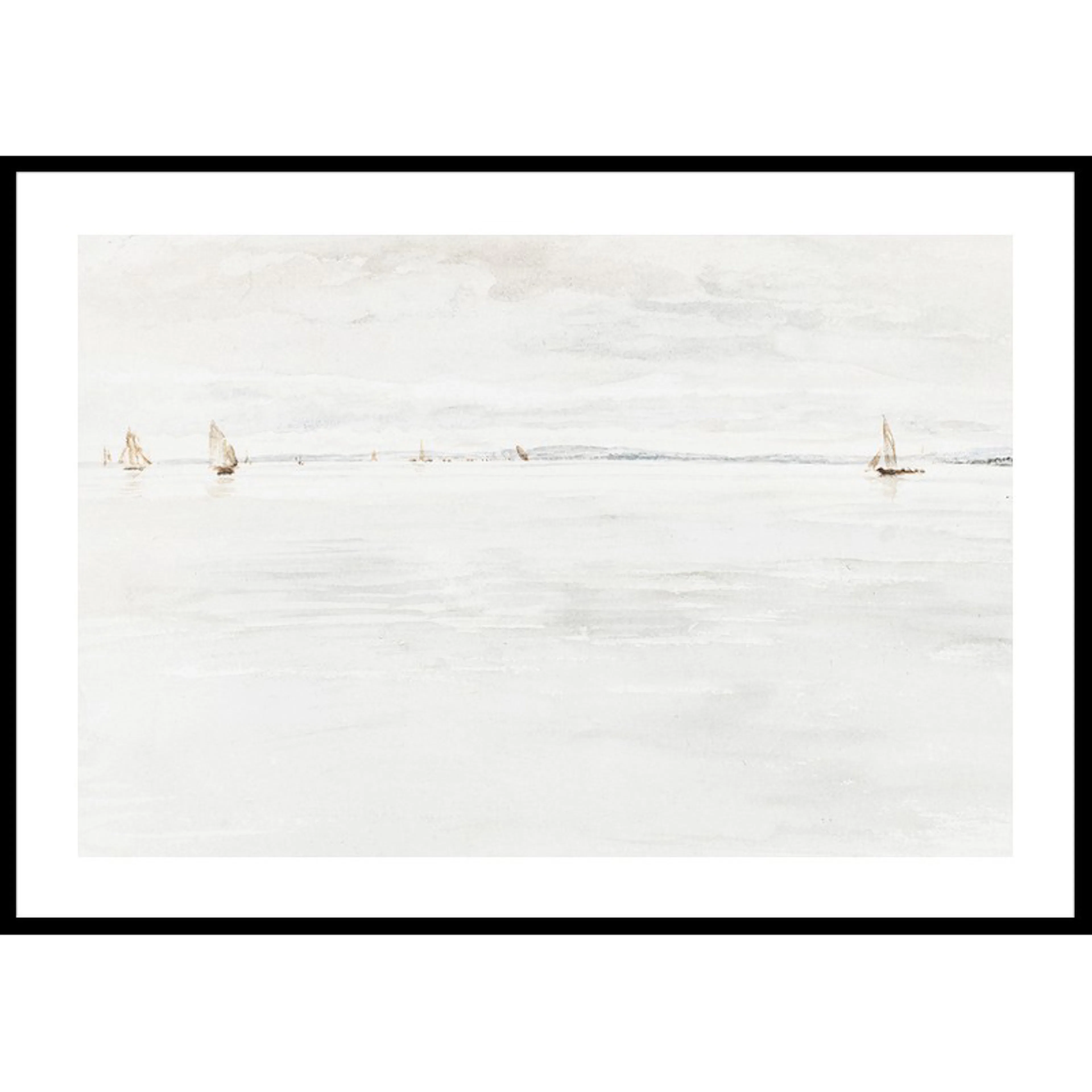 Poster Gallerix Sailboats On Southampton River By John Linnell