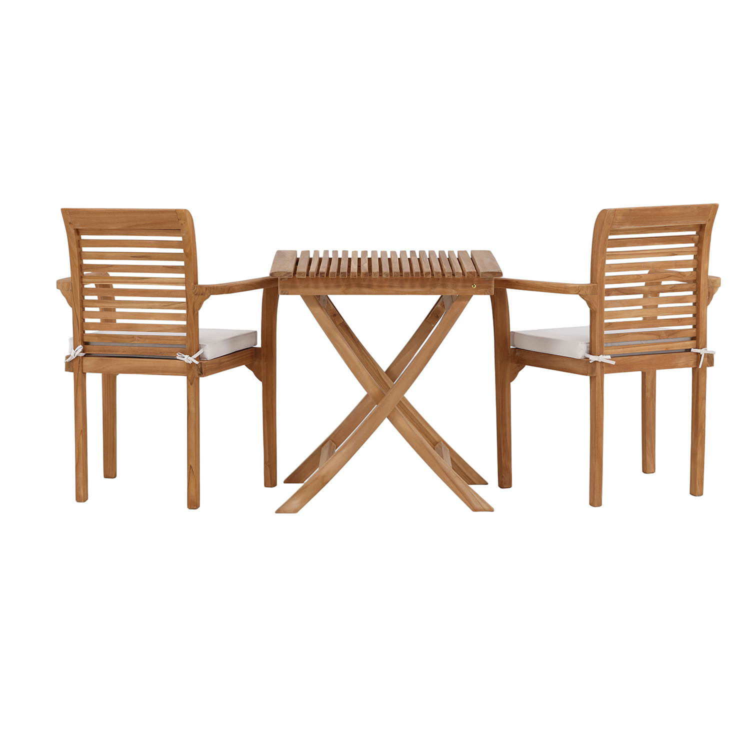 Cafégrupp Venture Home Ghana Teak 70x70 cm med 2 Kenya Matstolar