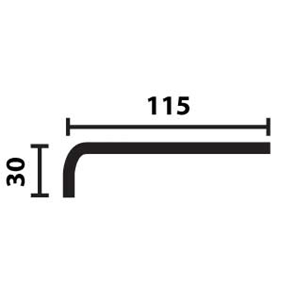 Duschsarg Leif Arvidsson 115x30 cm
