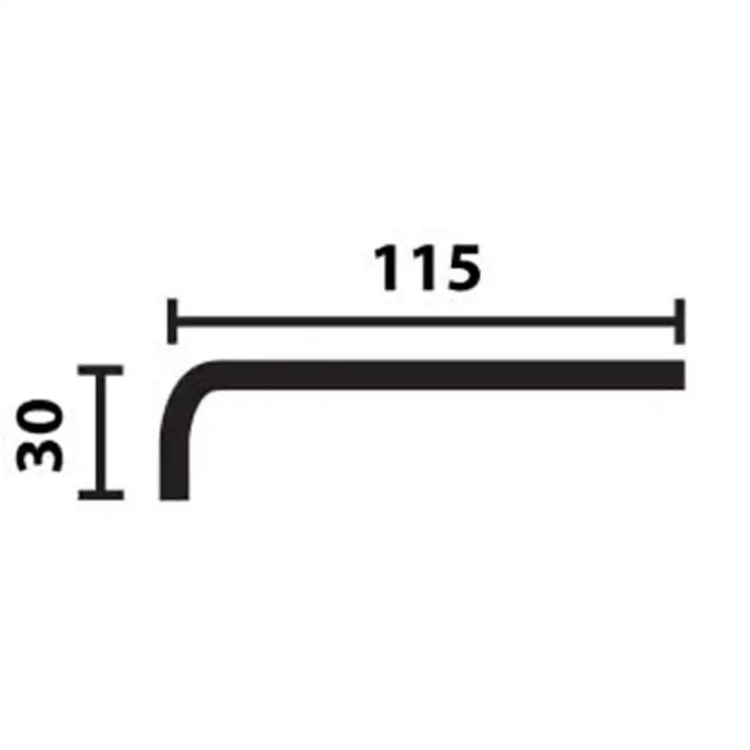 Duschsarg Leif Arvidsson 115x30 cm
