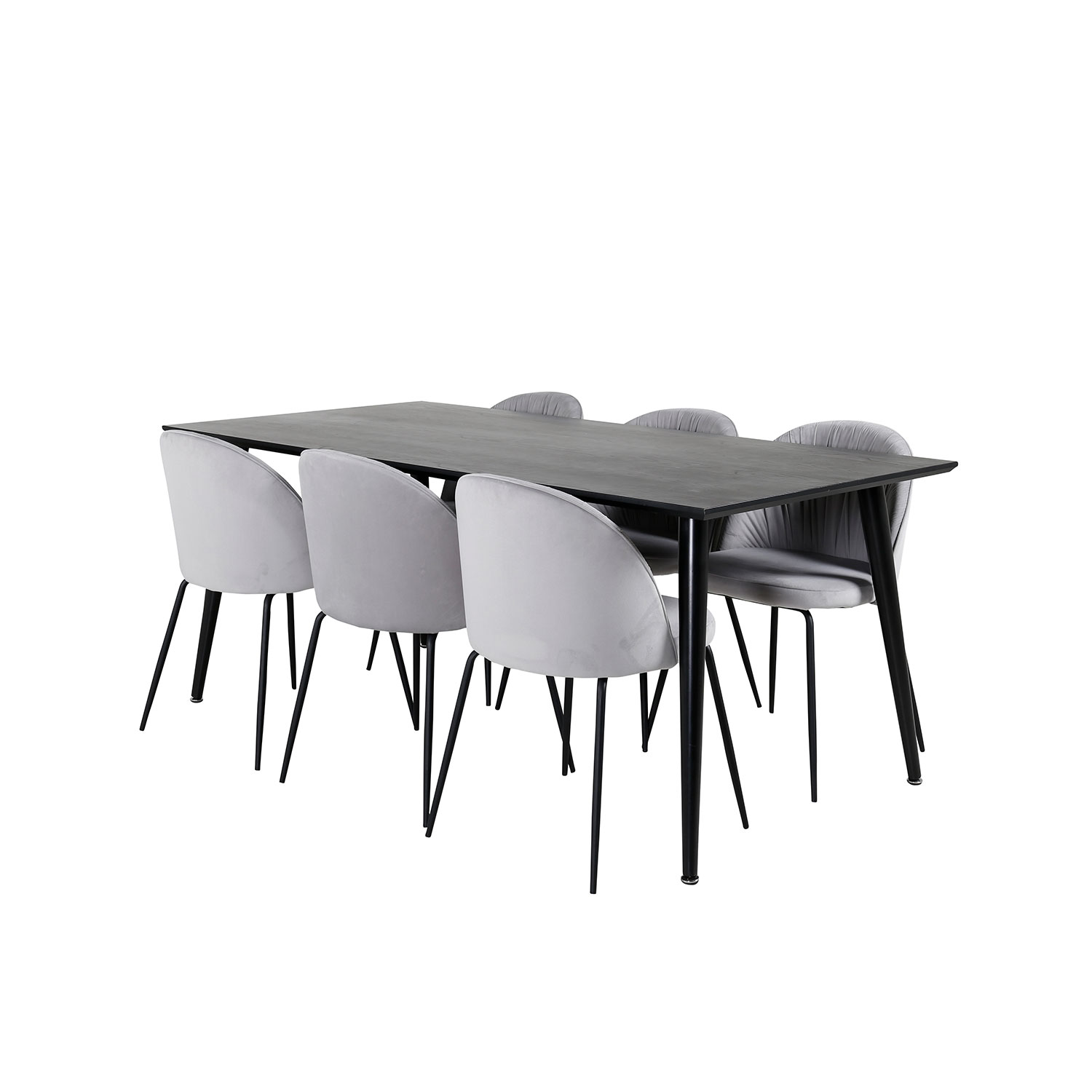Matgrupp Venture Home Dipp med 6 Wrinkles stolar