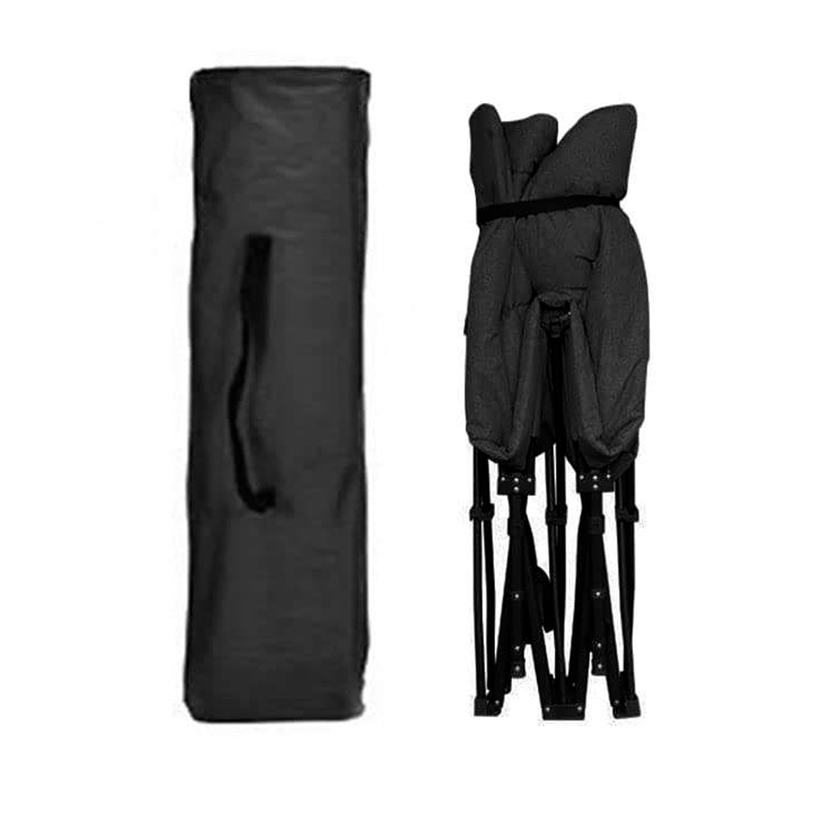 Nordcore Tältsäng Premium, Svart-190x68x40cm - max 200kg Svart