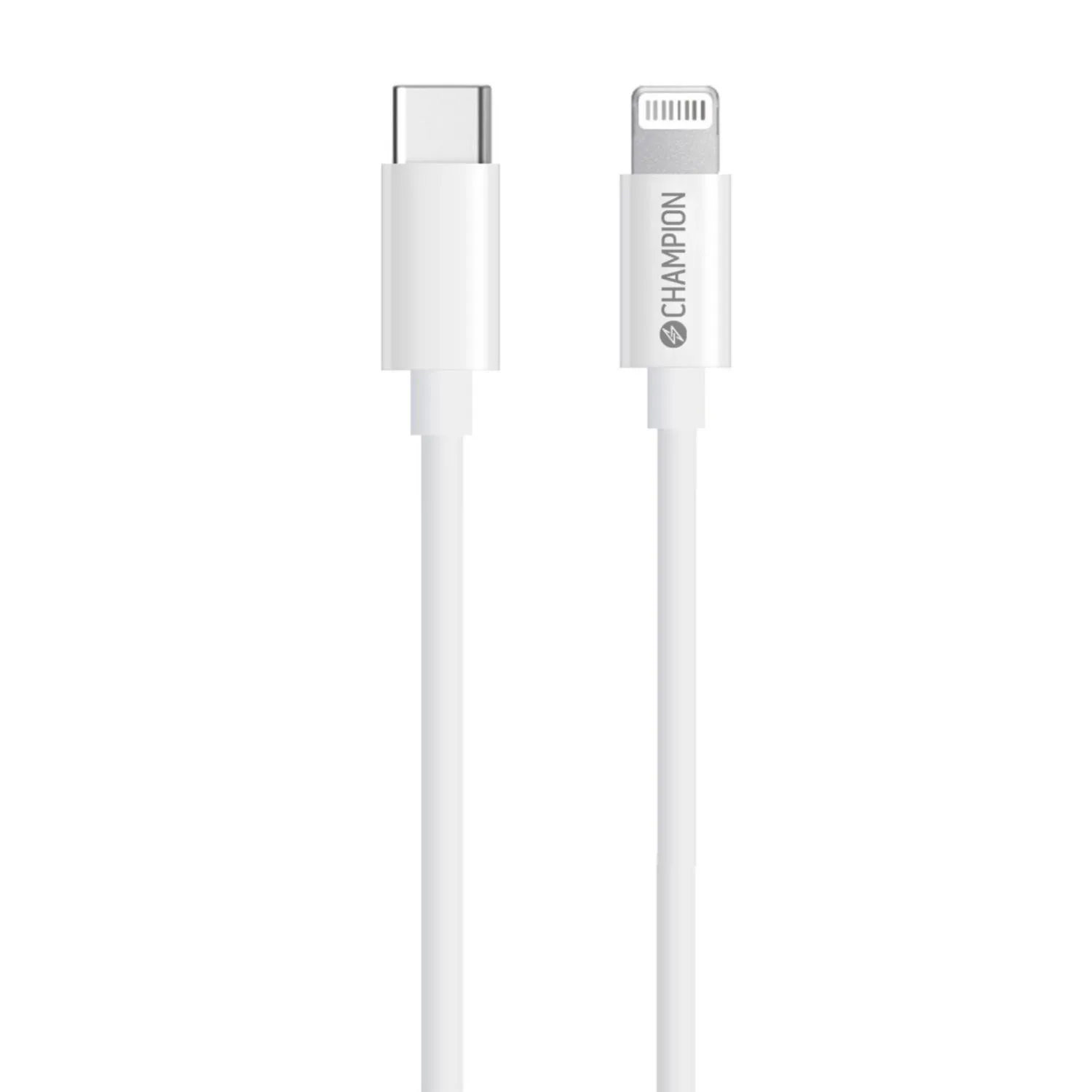 USB-C Champion till Lightning Kabel 2m Vit