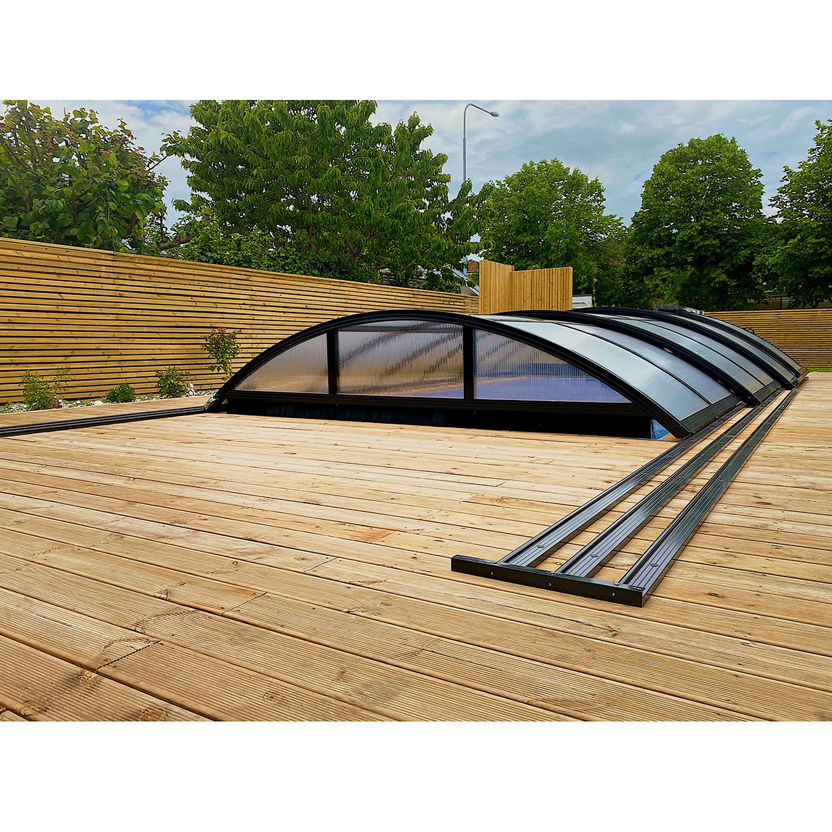 Pooltak Metalcraft 3x6m 4 mm Klar Solid PC Svart