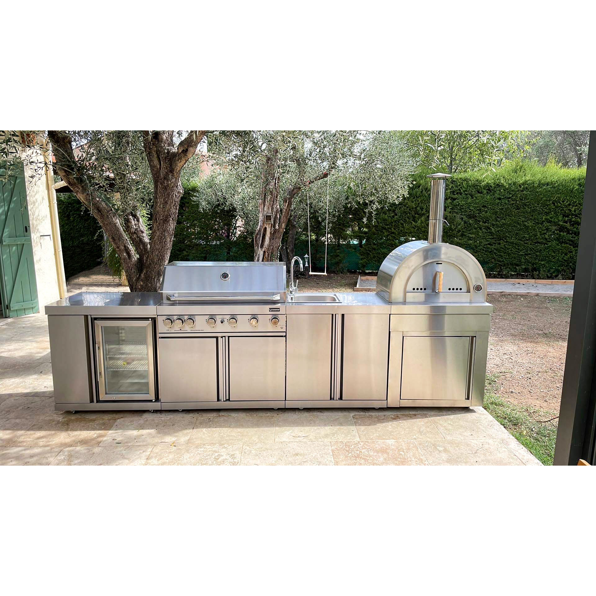 Diskbänk Myoutdoorkitchen Classic Line Stainless 304SS Med Förvaringsskåp