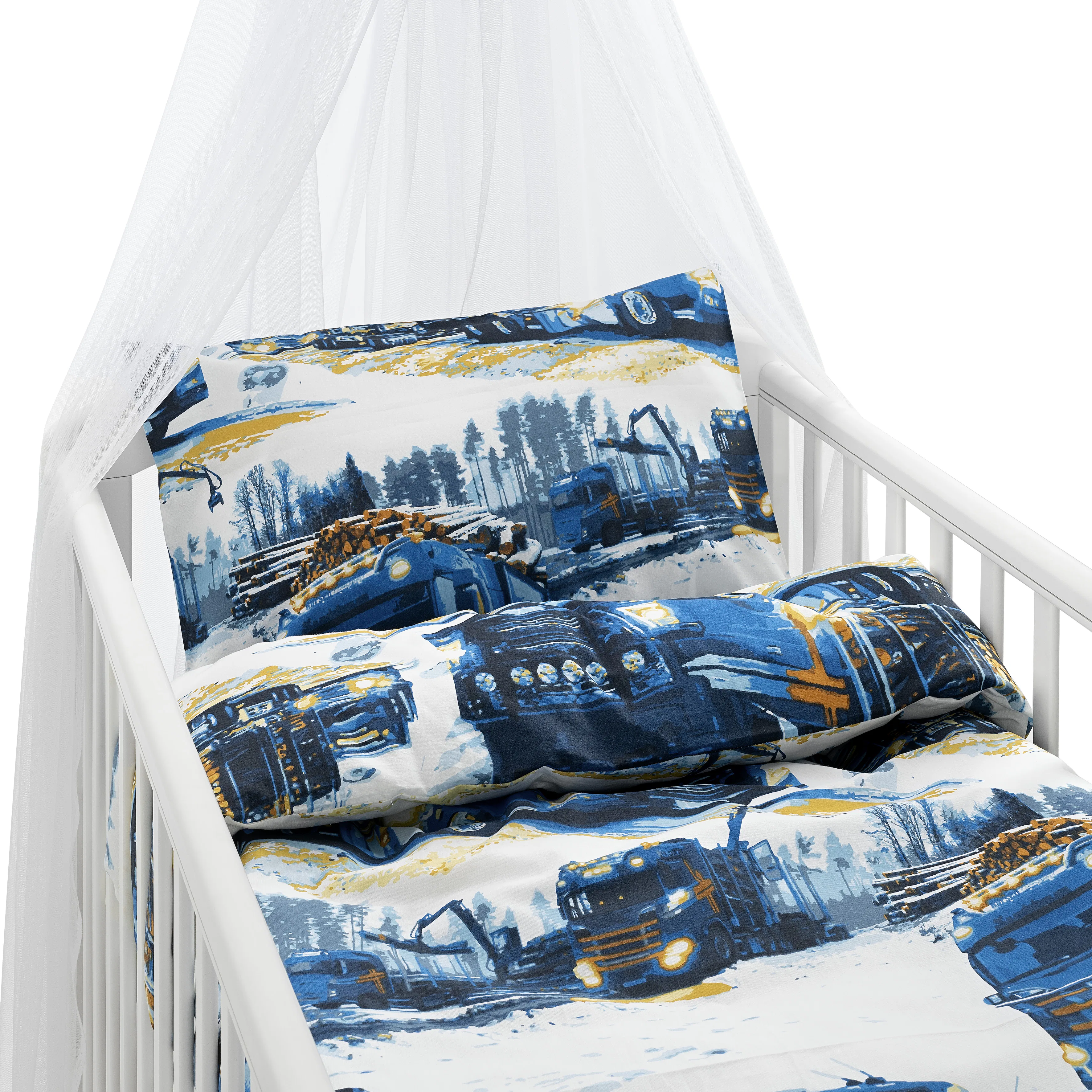 Påslakanset Borganäs of Sweden Lastbilar Spjälsäng