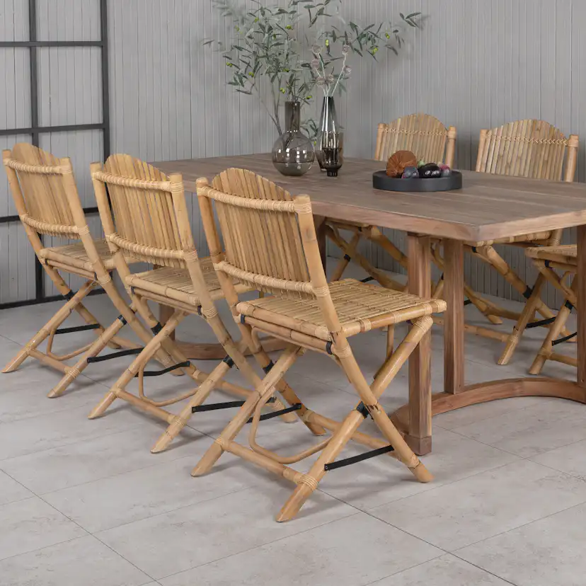 Matgrupp Venture Home Erica med 6 Cane Stolar