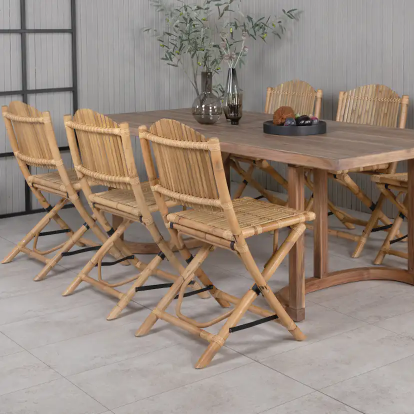 Matgrupp Venture Home Erica med 6 Cane Stolar