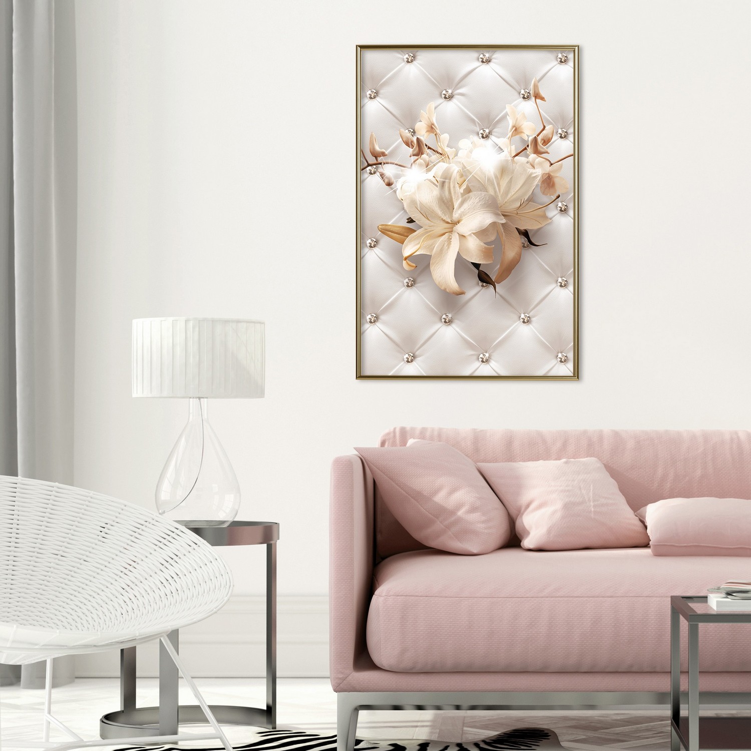 Poster Artgeist Affisch Diamond Lilies