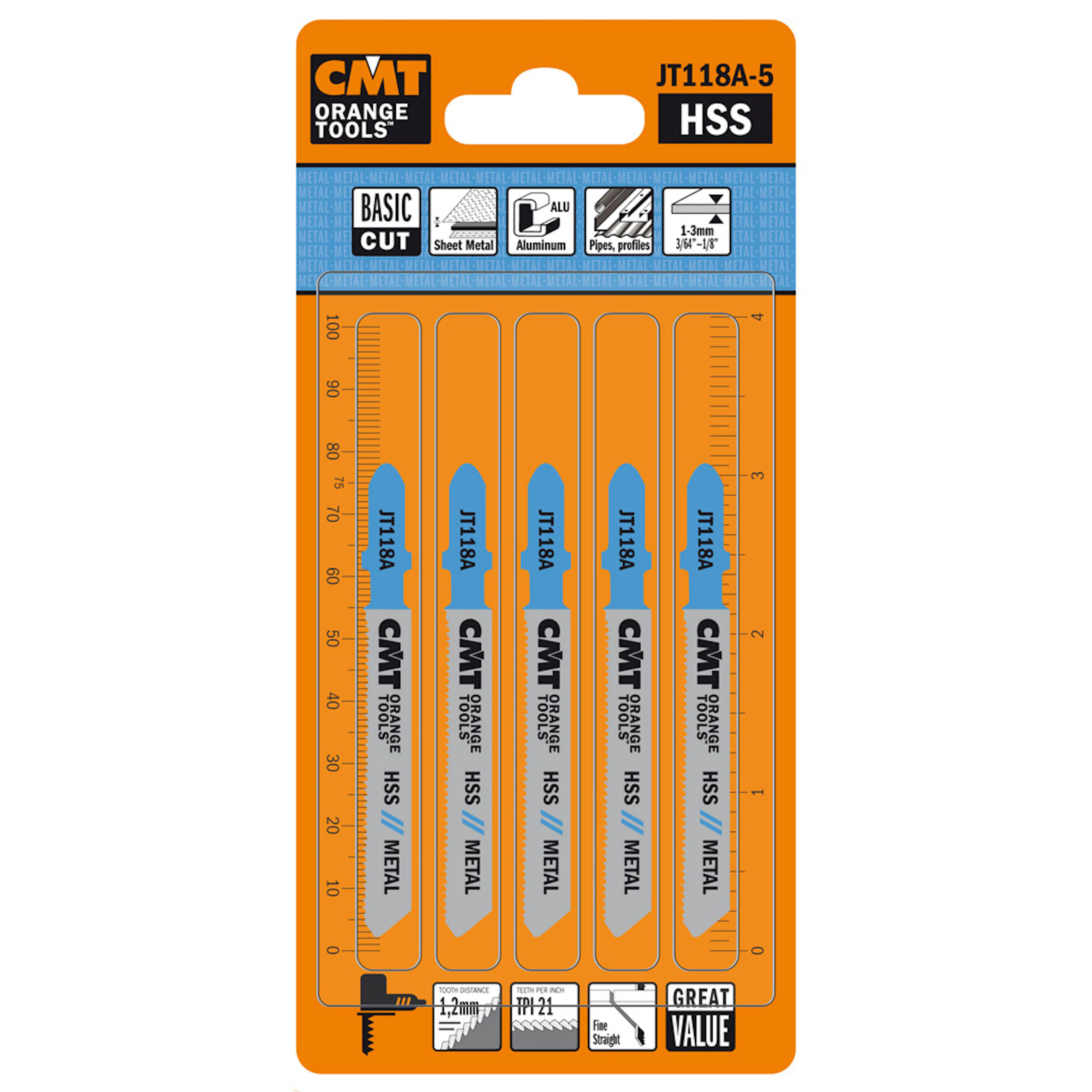 Sticksågblad CMT Orange Tools Metall 50mm HSS Metal Basic