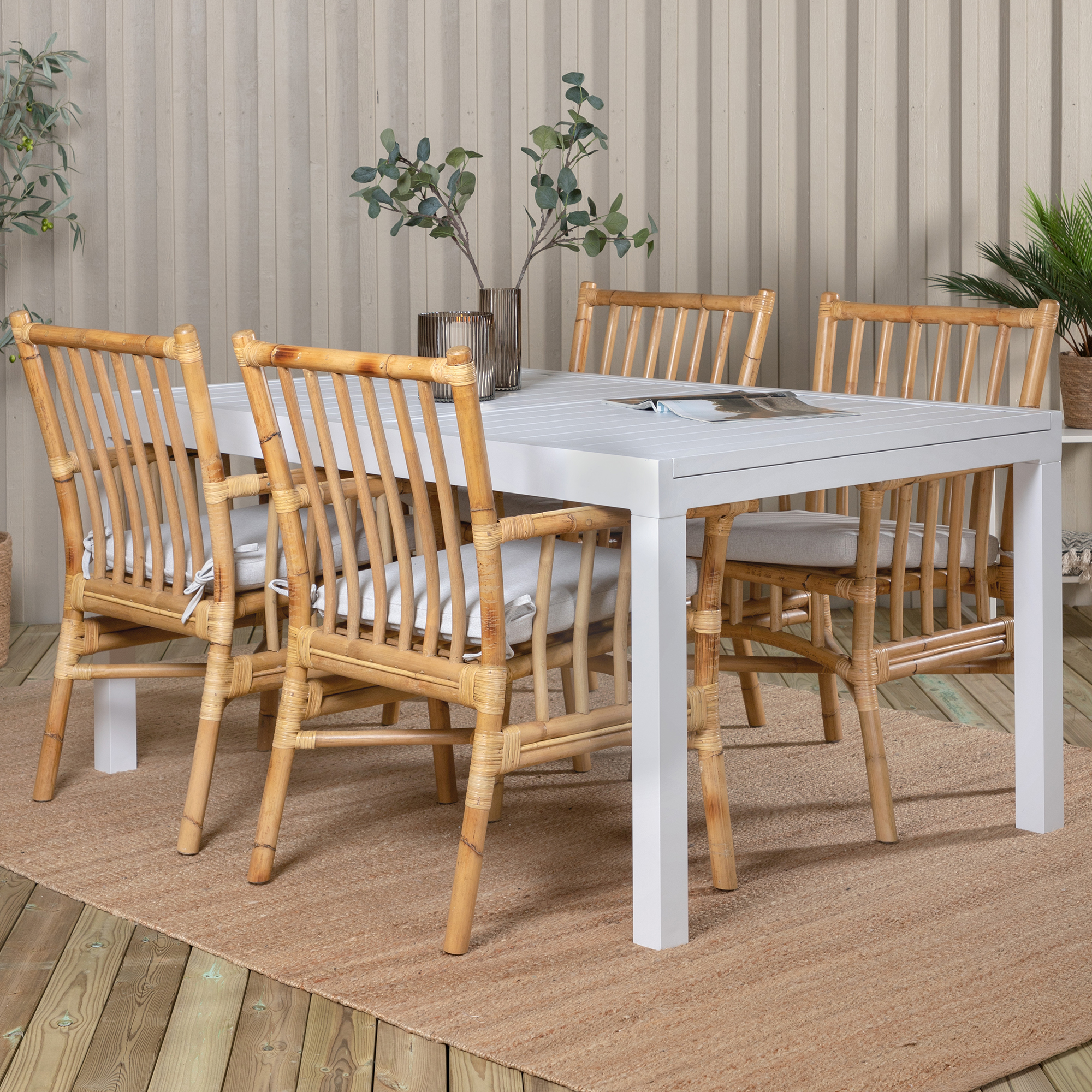 Matgrupp Venture Home Marbella med 4 Cane Stolar