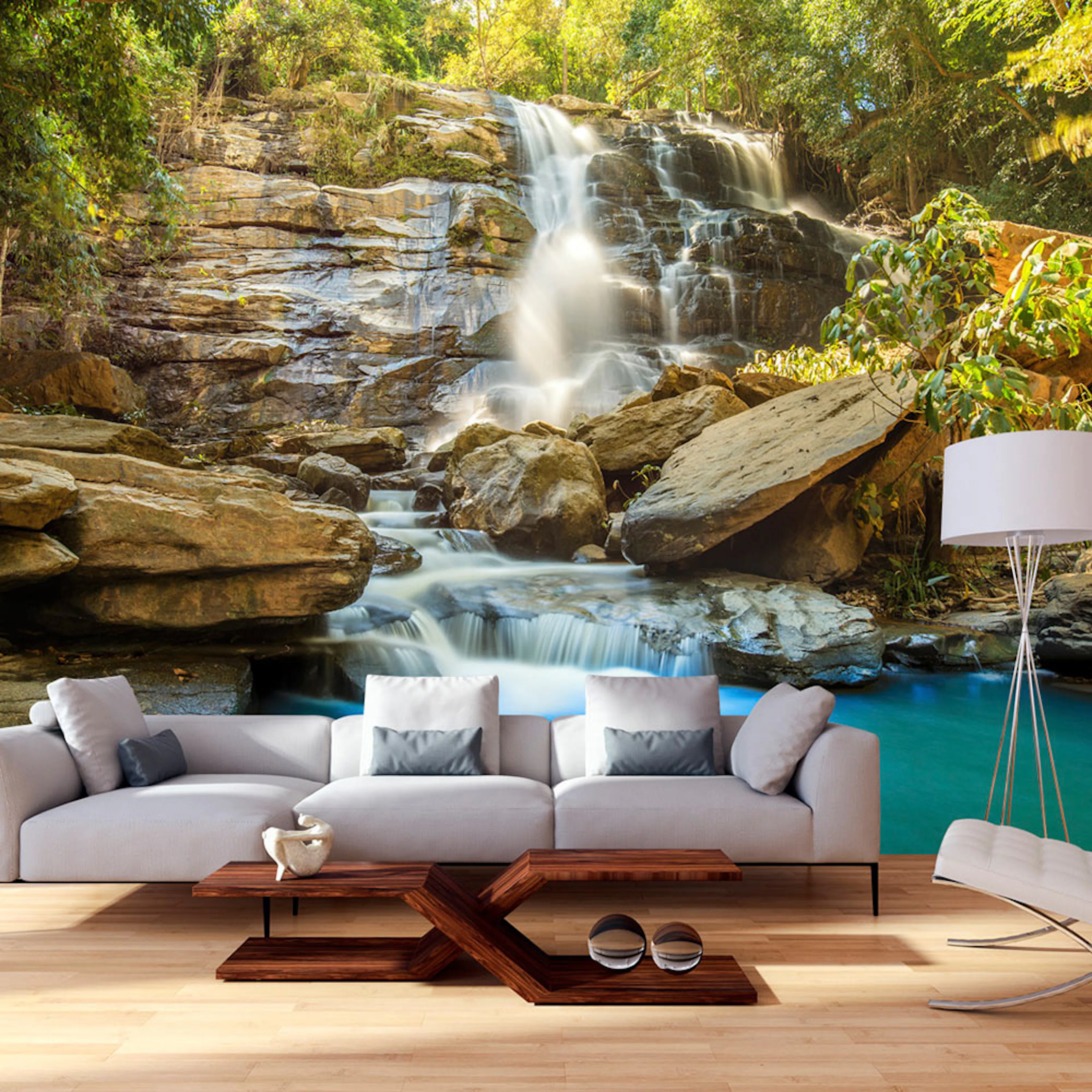 Fototapet Arkiio Självhäftande Waterfall In Chiang Mai Thailand