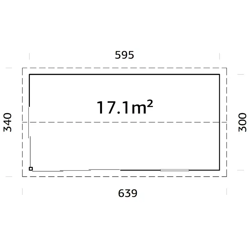 Amanda 17,1 m2 Slide BNDIP Impregnerad brun, Slide 1-lagers glas