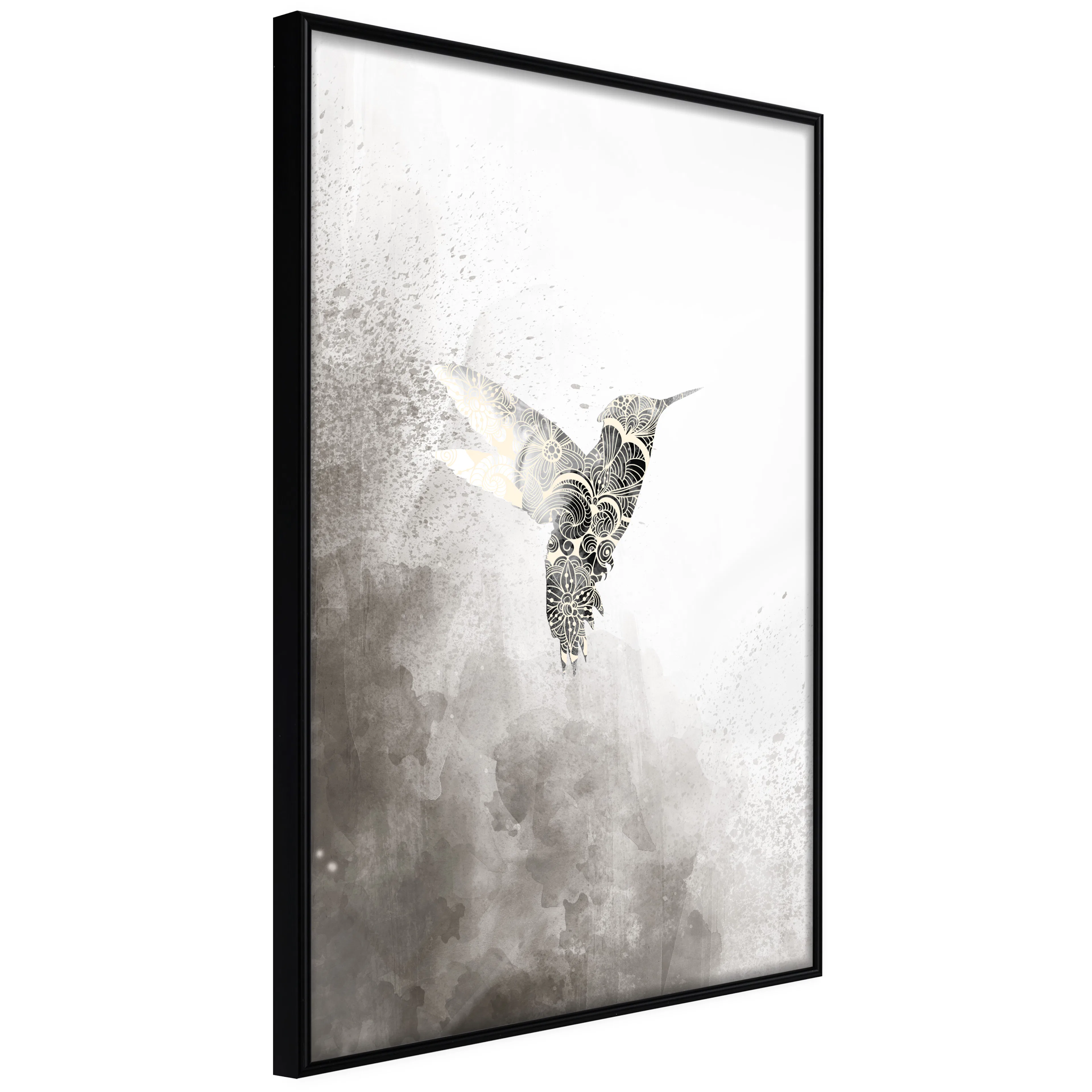 Affisch - Ethnic Hummingbird [Poster] 40x60 Svart ram, 40x60 cm