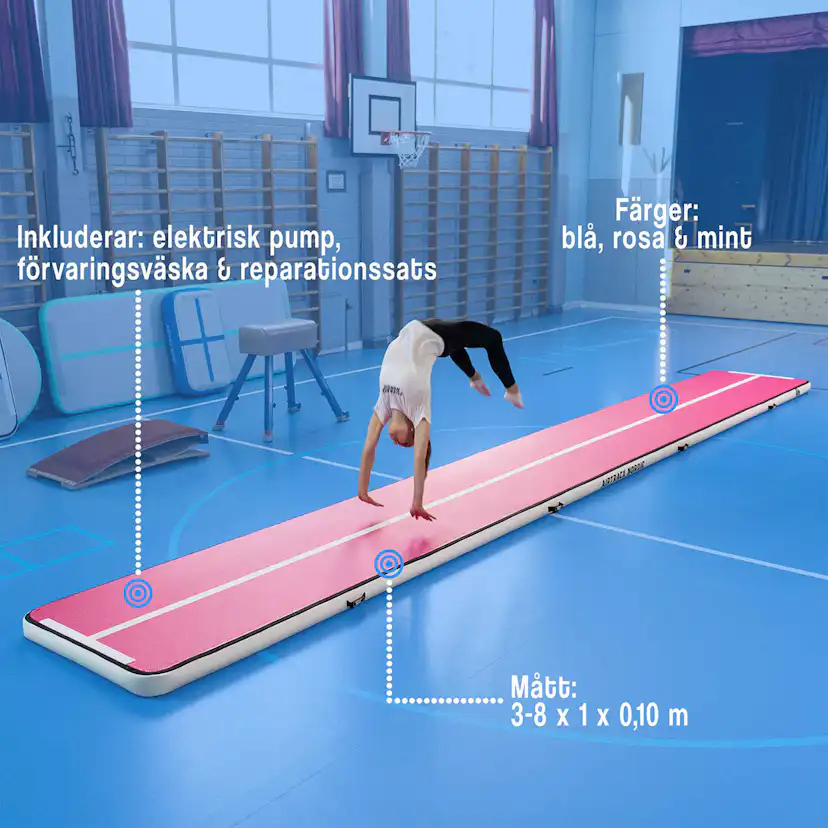 AirTrack Nordic Home Special Edition Luftvoltbana Rosa 700 cm
