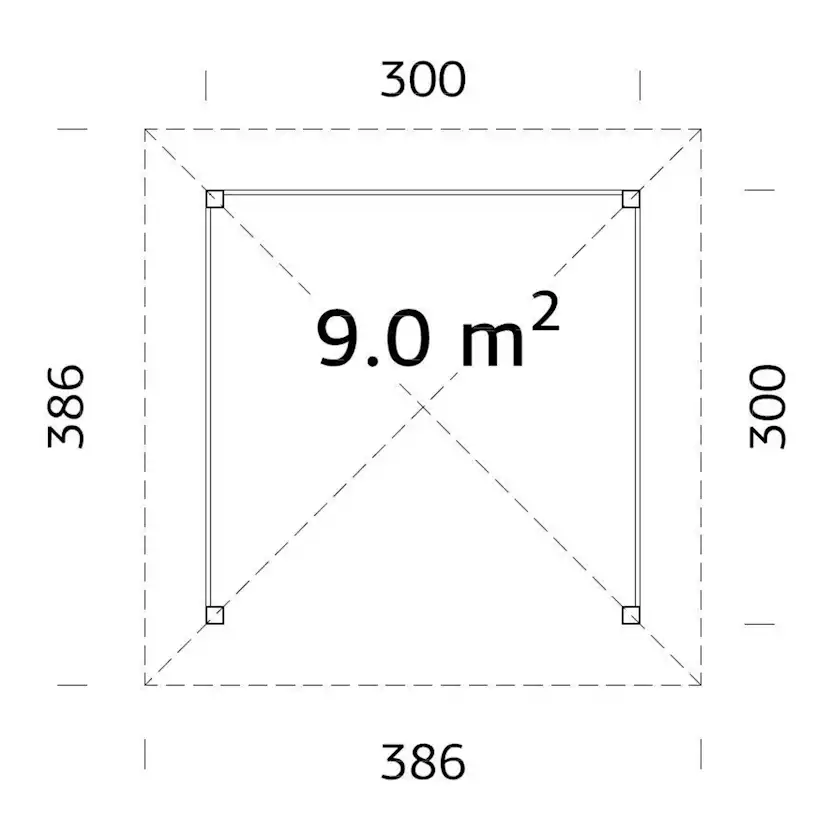 Paviljong Palmako Betty 9,0 m2