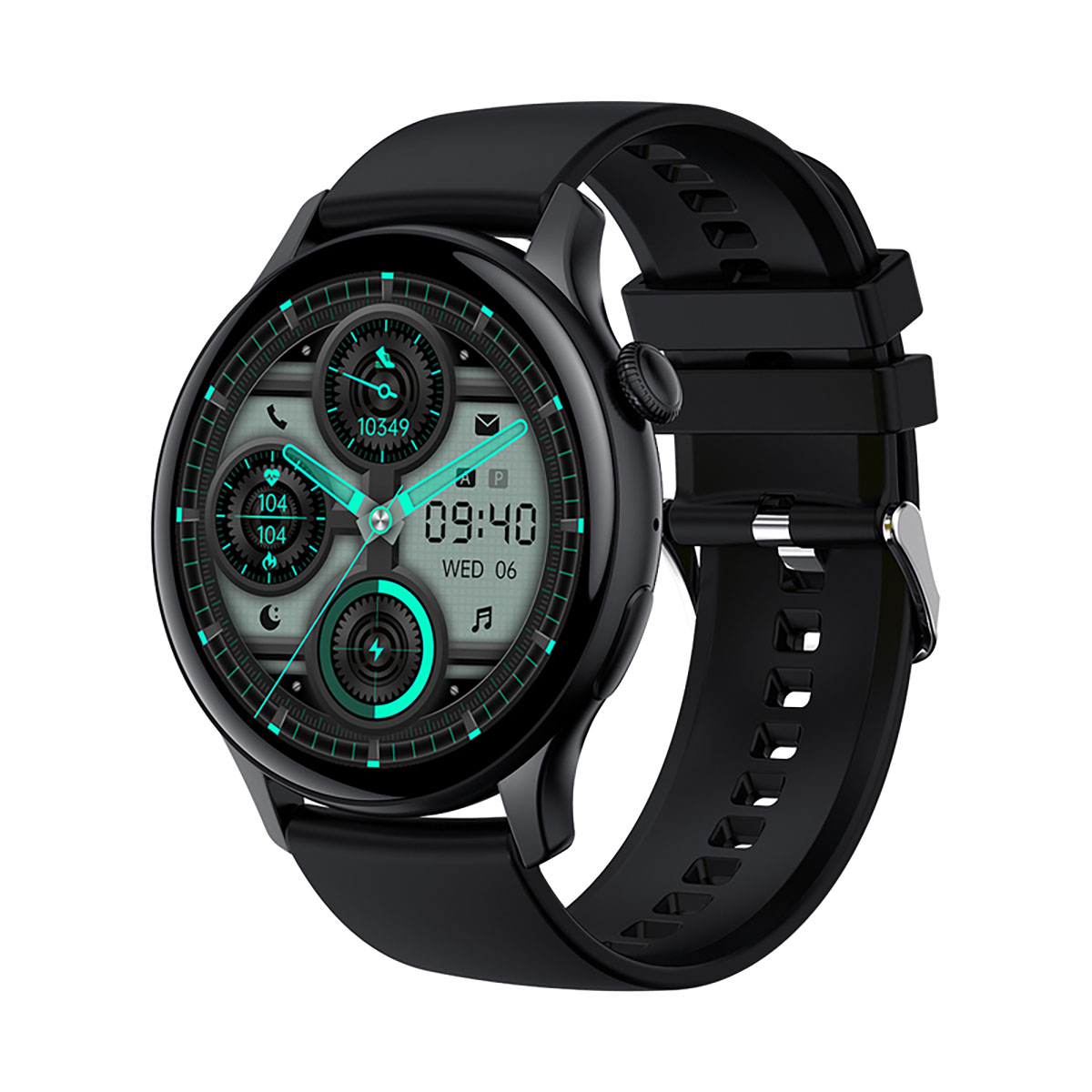 Smartwatch Kuura Function F7 V3 Svart Löparklocka med Pulsmätare