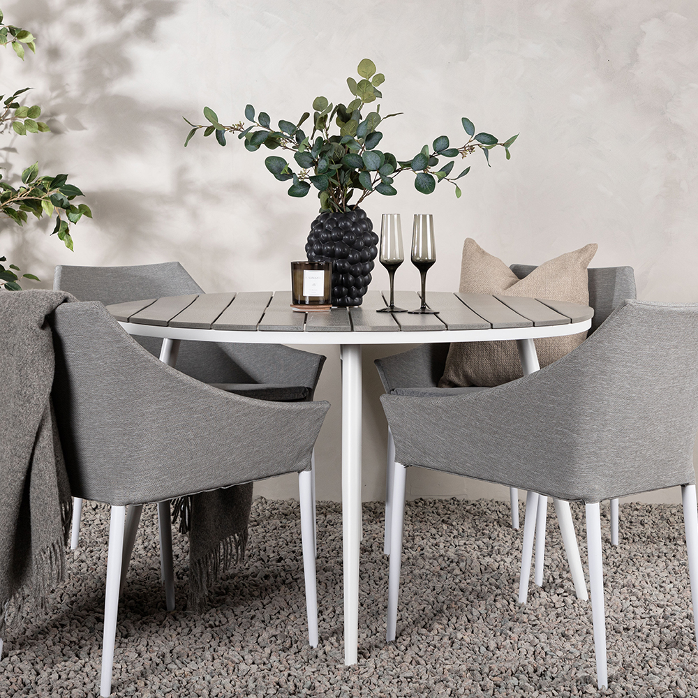 Matgrupp Venture Home Break Ø120 cm med 4 Spoga Stolar