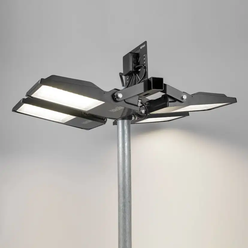 Stolptopp Hide-a-lite Linjär 2-4 Arm Svart