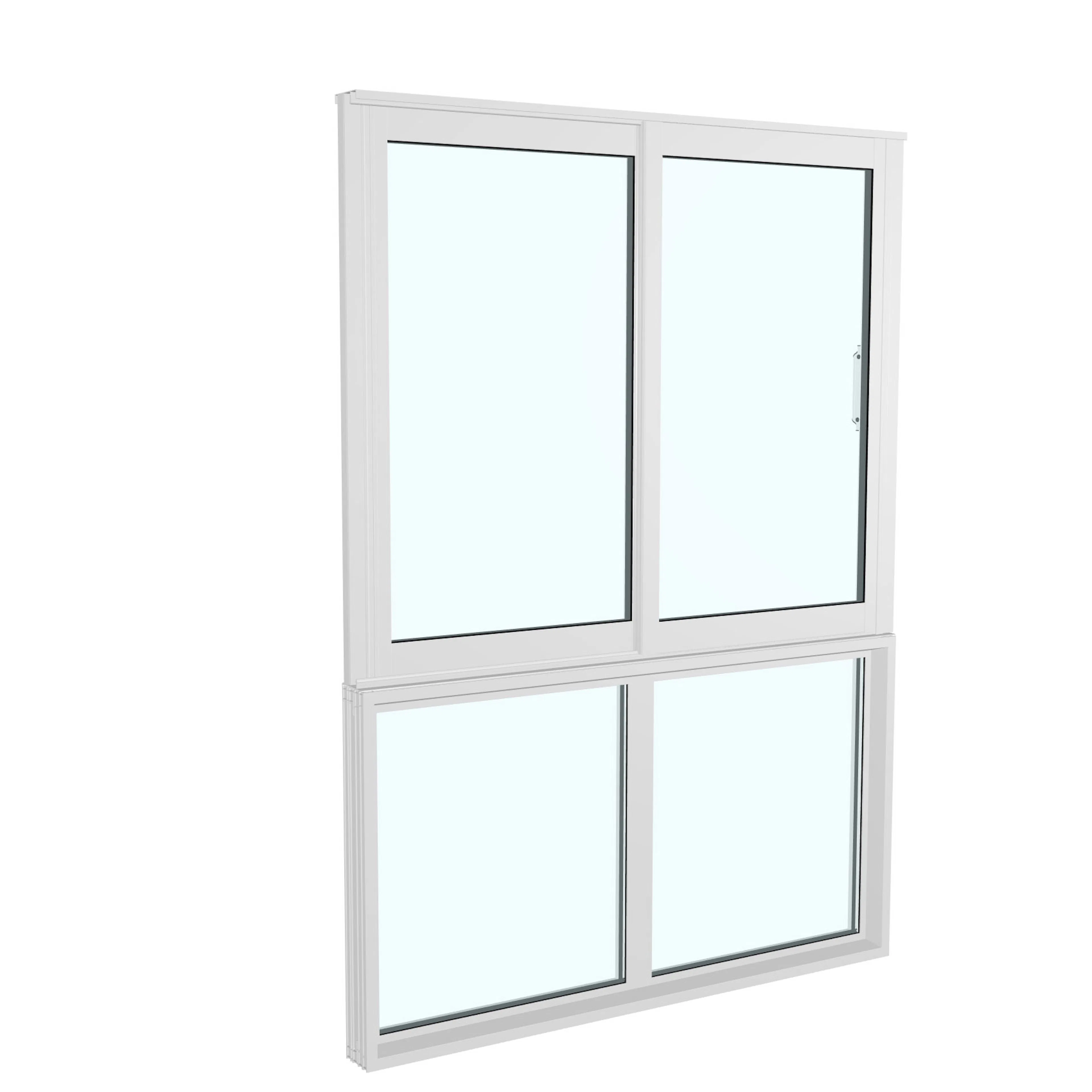 Fönsterparti Robust m fast underdel B1450xH1200+800mm-Vit ÅR B1450 x H2000 - Vit RAL 9010