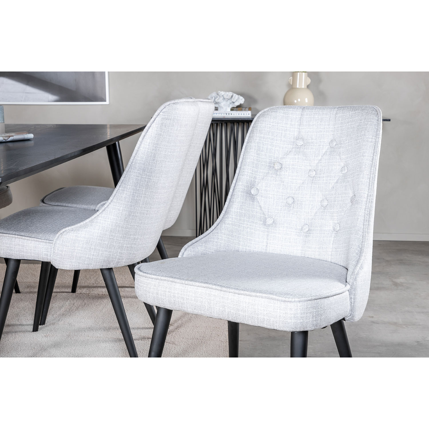 Matgrupp Venture Home Dipp med 6 Velvet Deluxe stolar