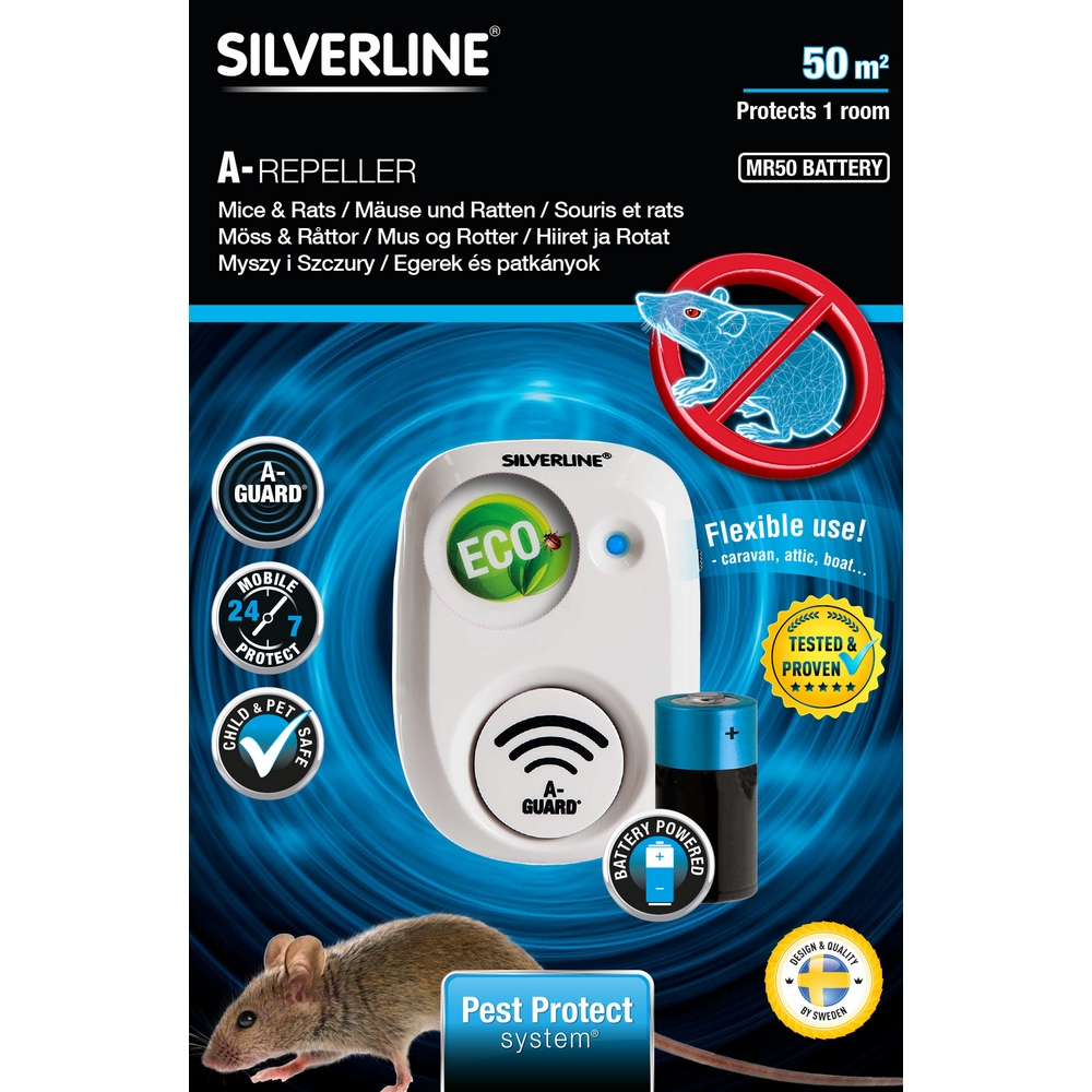 Avskräckare Silverline Mus och Råtta Mr50 Battery