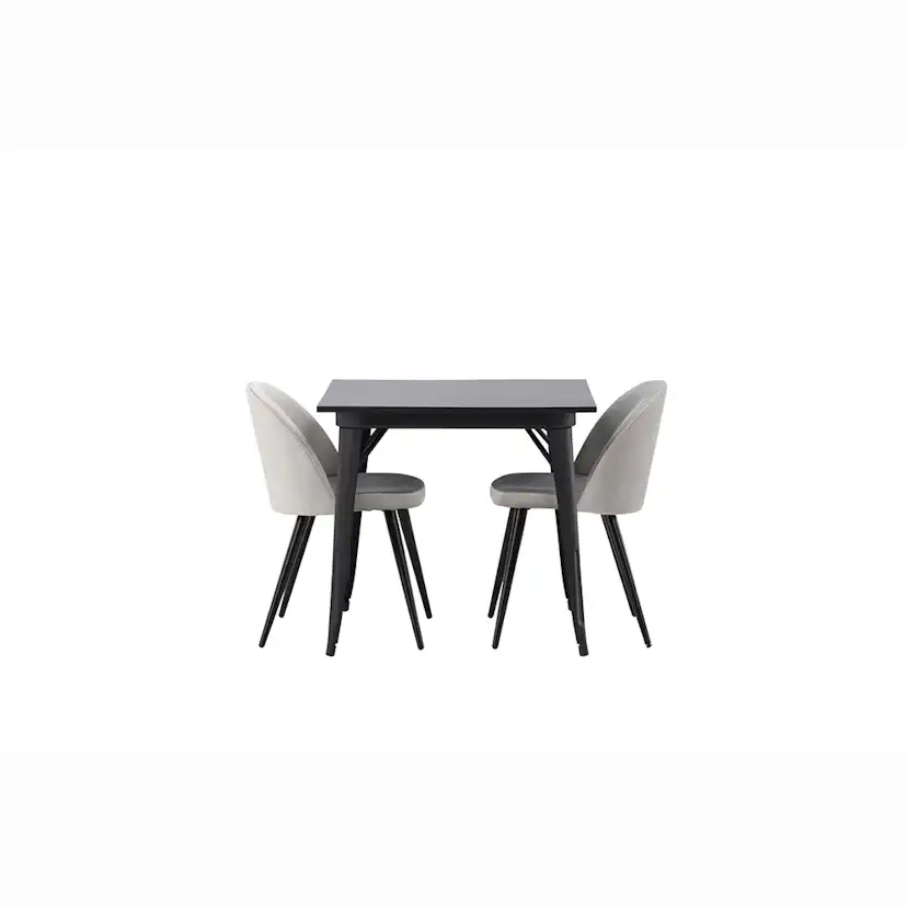 Matgrupp Venture Home Tempe med 2 Velvet Stolar