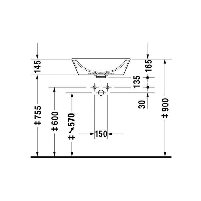 Tvättställ Duravit Starck 1 044753