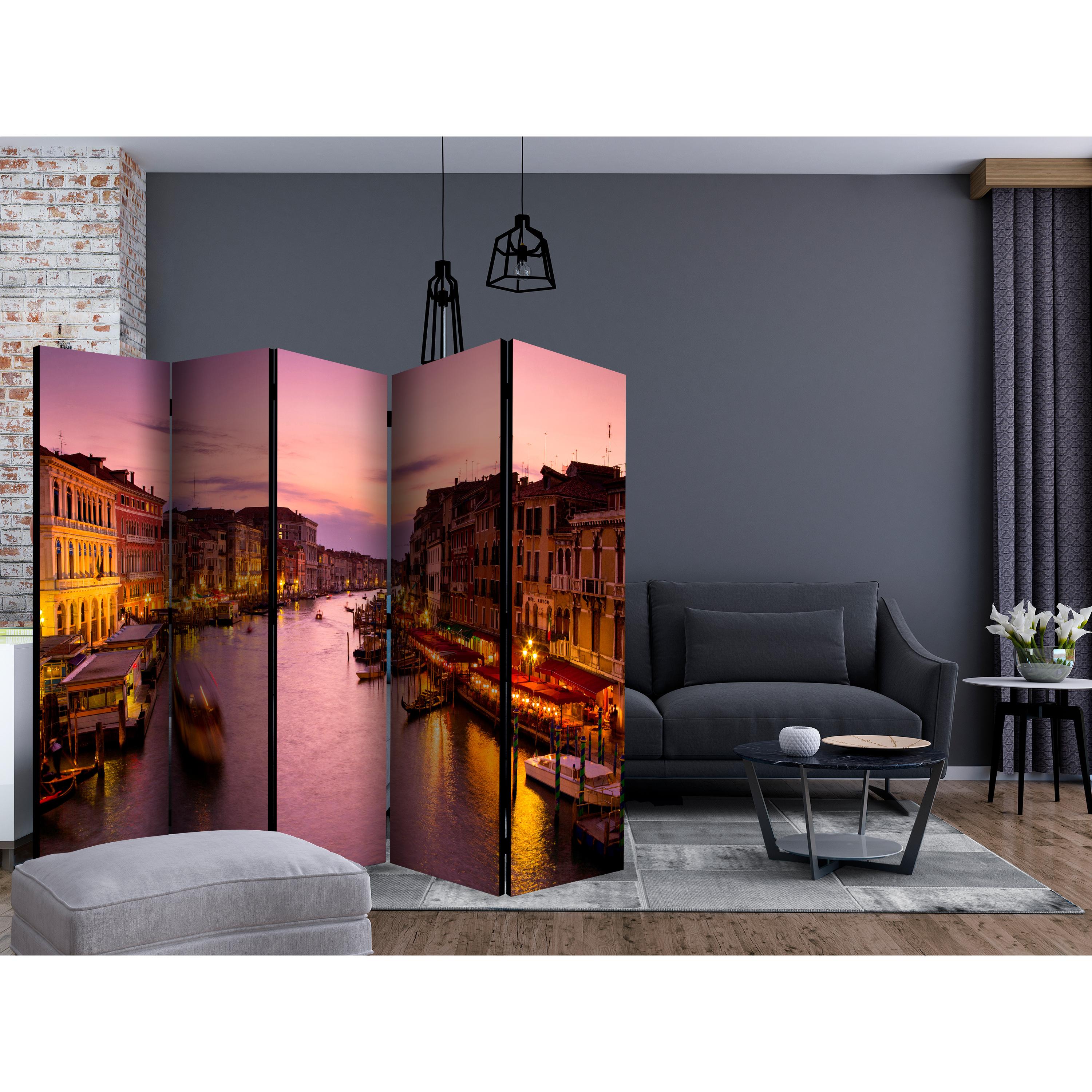 Rumsavdelare Arkiio City of Lovers Venice by Night II Violett/Brun 225x172 cm