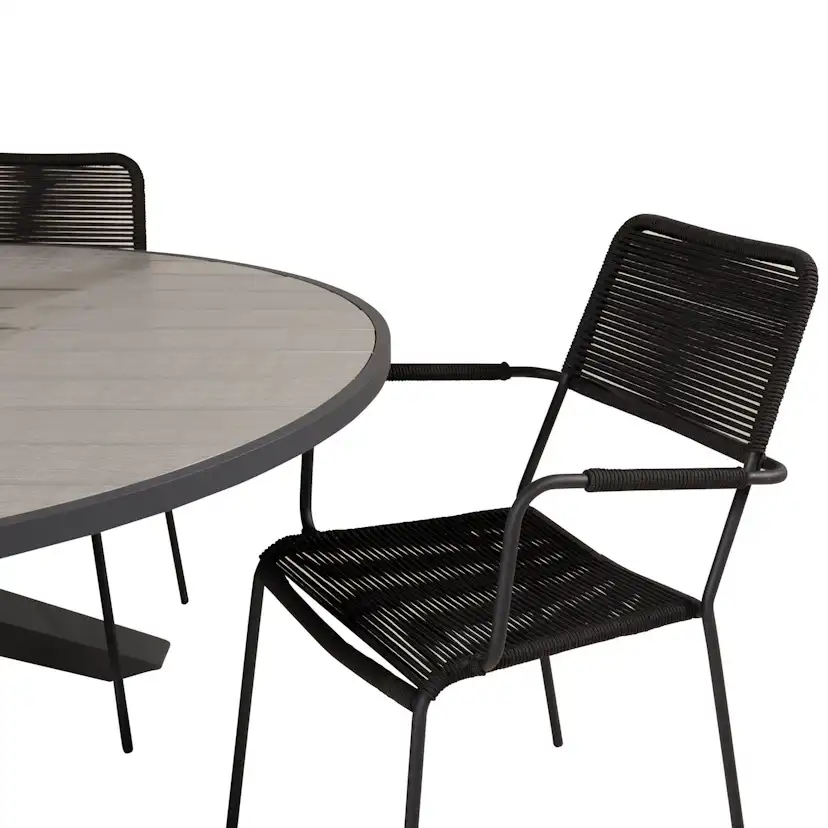 Matgrupp Venture Home Pincy Ø140 med 4 Leon Karmstolar