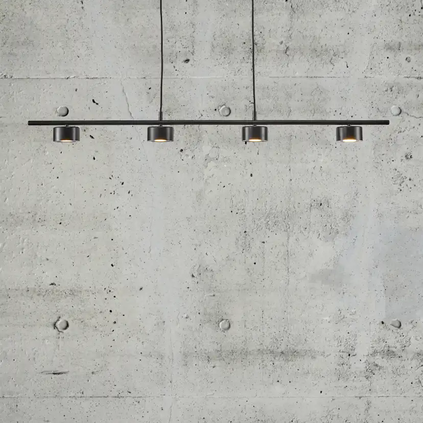 Taklampa Nordlux Clyde Svart 4L Pendel med LED