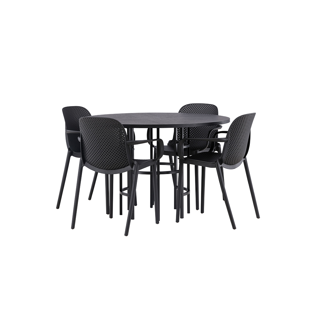 Matgrupp Venture Home Copenhagen Ø 115 cm med 4 Baltimore Stolar