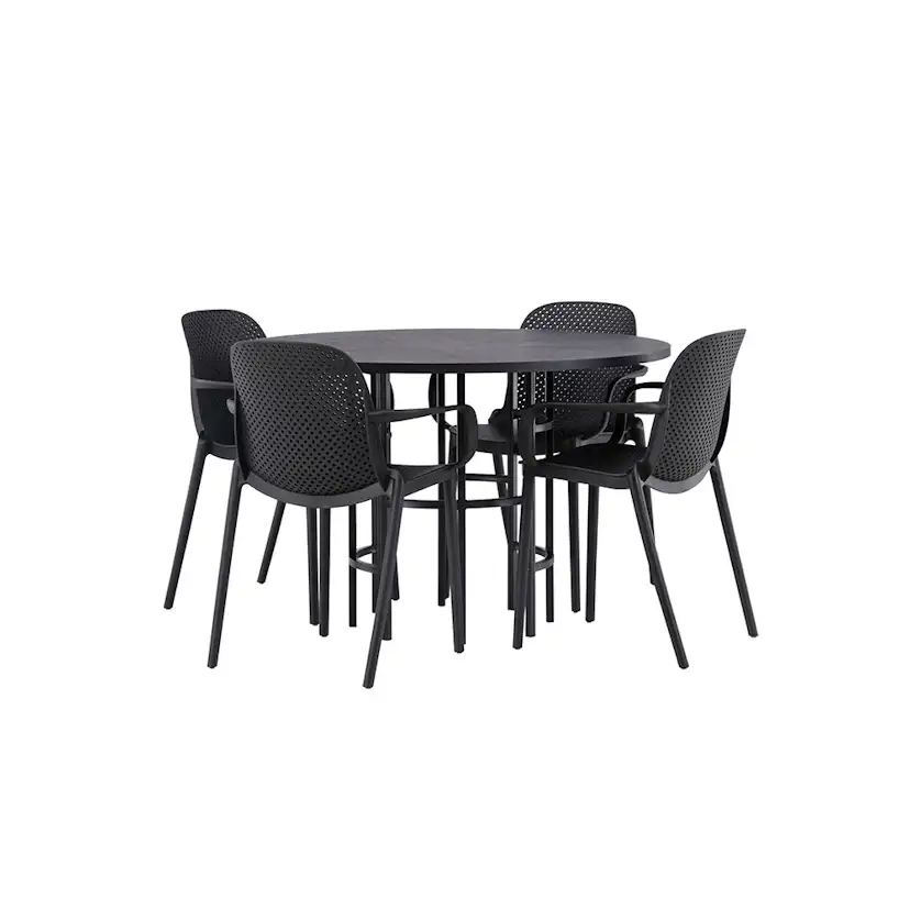 Matgrupp Venture Home Copenhagen Ø 115 cm med 4 Baltimore Stolar