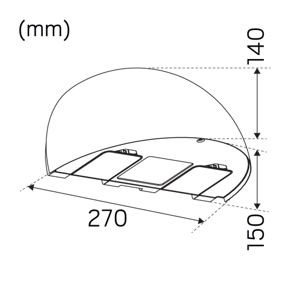 LED-Armatur Hide-a-lite Arc med Uttag