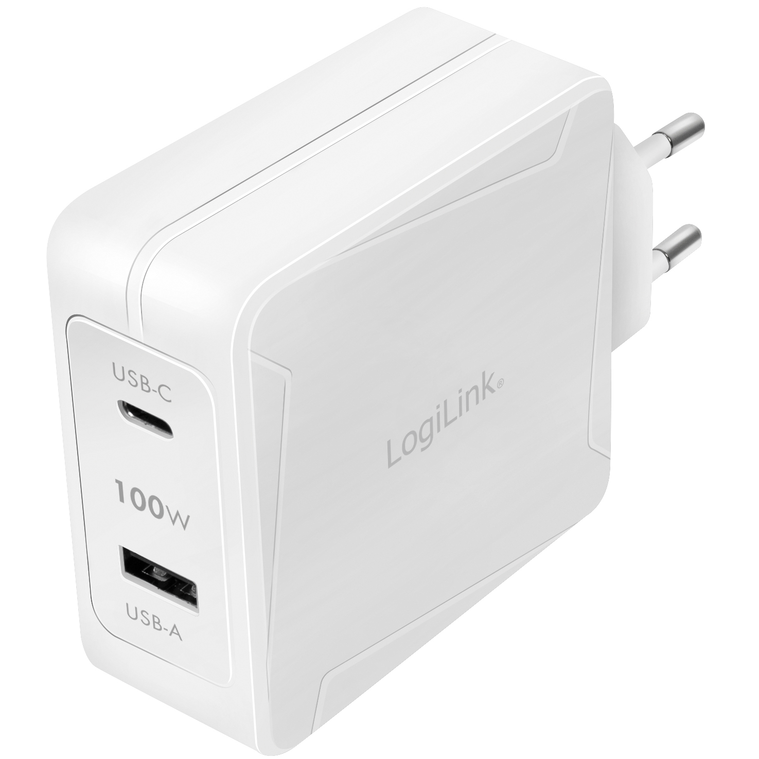 USB-laddare LogiLink 1 x USB-C PD 1 x USB-A 100W GaN
