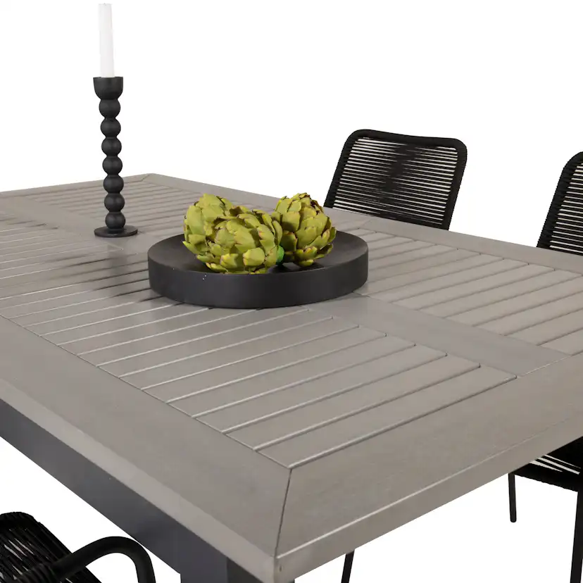 Matgrupp Venture Home Aleyna 160/240 med 4 Leon Karmstolar