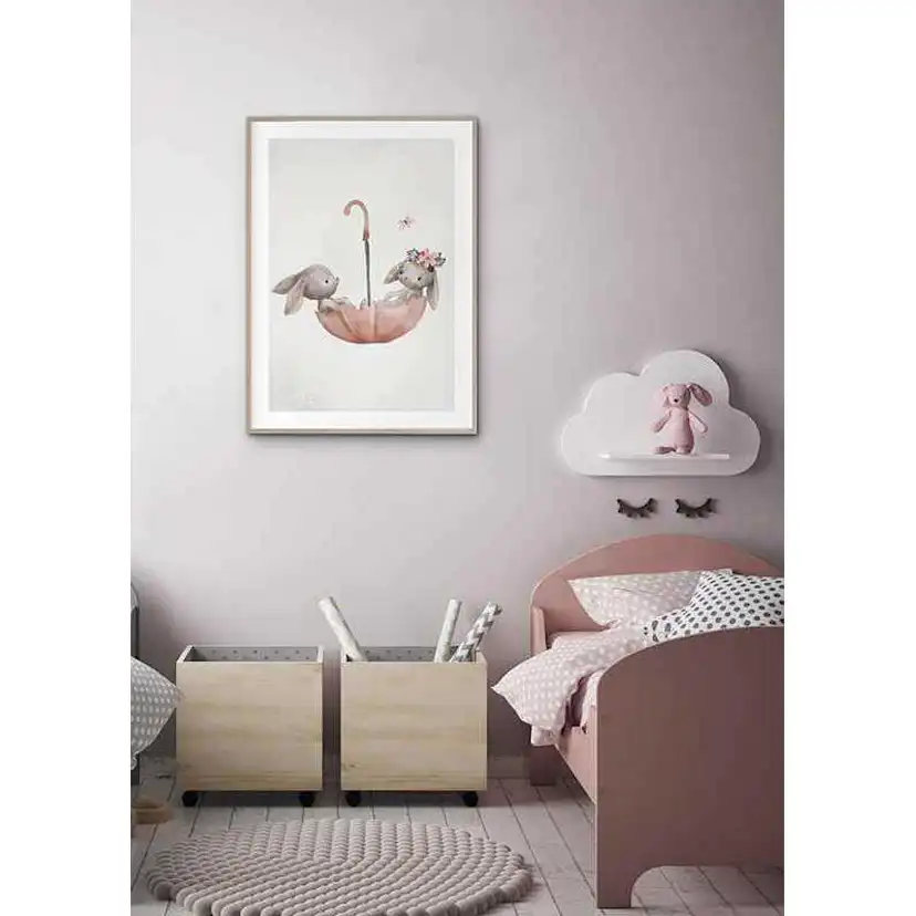 Poster Gallerix Watercolor Rabbit Friends