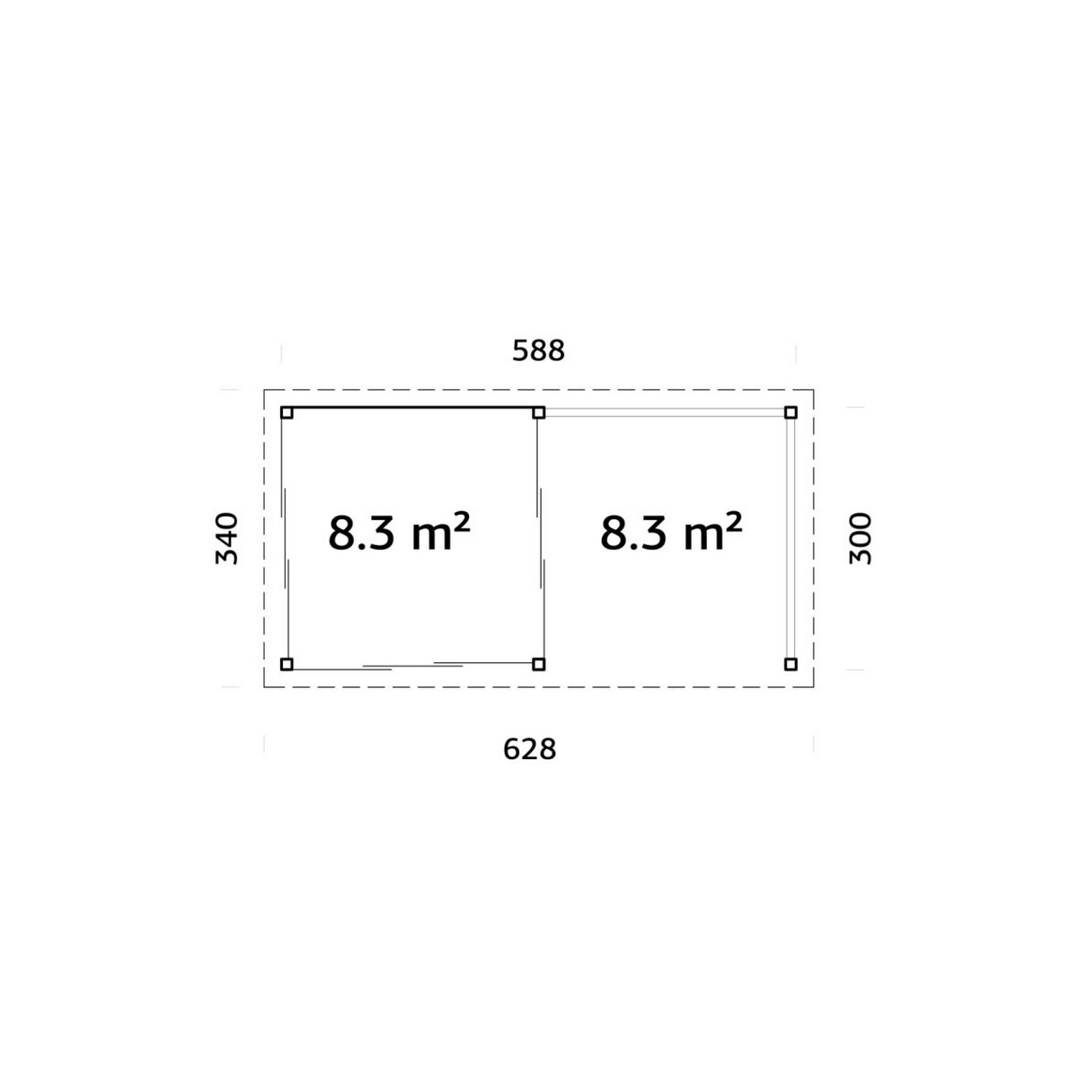 Uterum Palmako Lenna 16,6 m2 Set 404 Slide