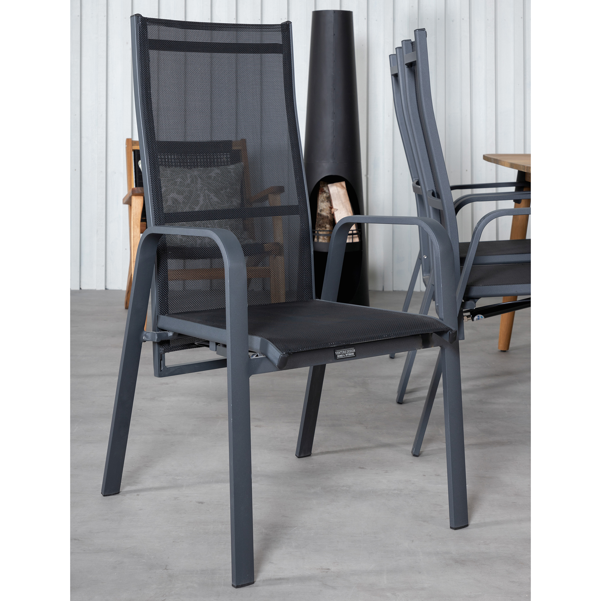 Matgrupp Utomhus Venture Home Julle med 6 Cubb Recliner Trädgårdsstolar