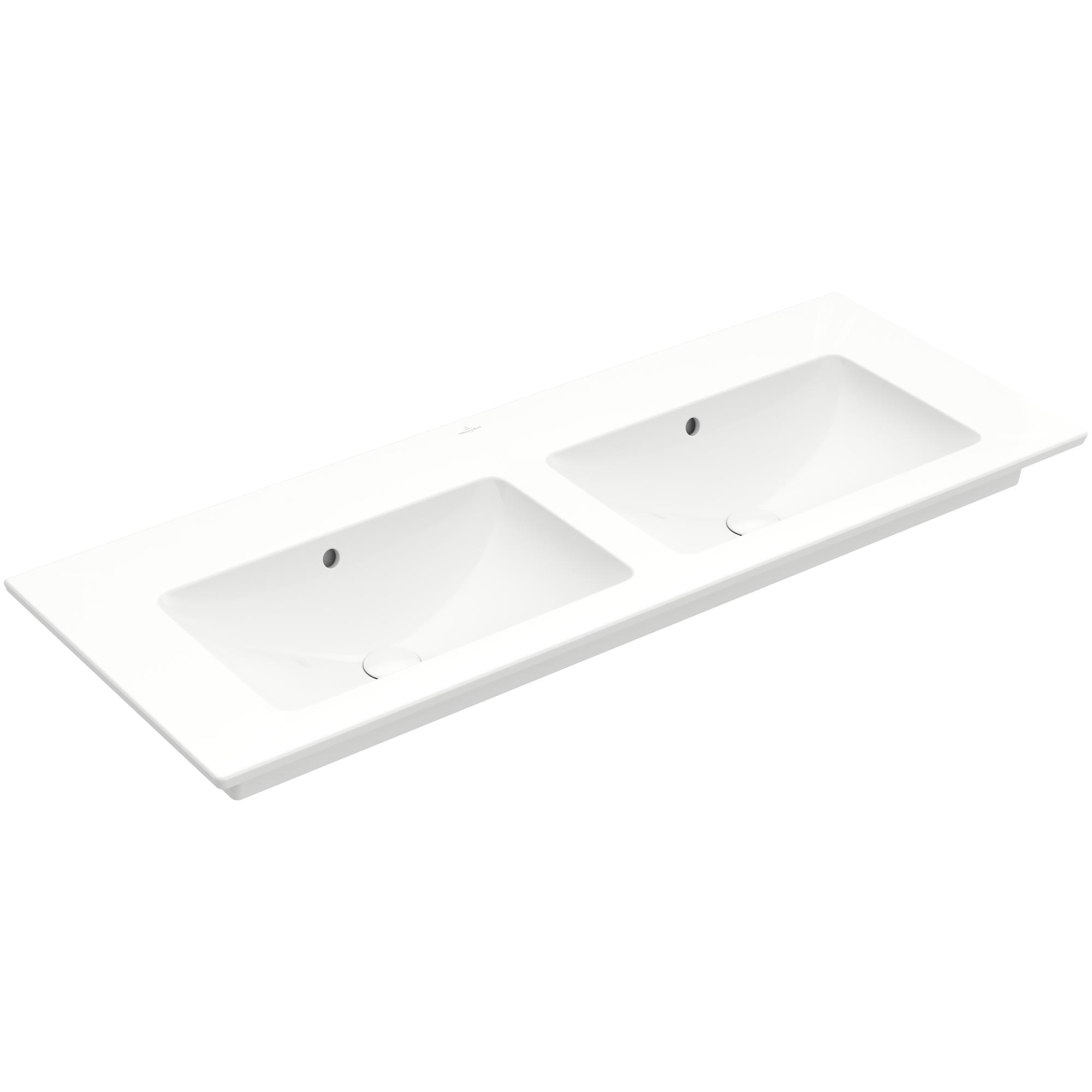 Tvättställ villeroy & Boch Venticello 4111DJR1 Vit Alpin CeramicPlus, Med Bräddavlopp, Utan Blandarhål, för Väggmonterad blandare
