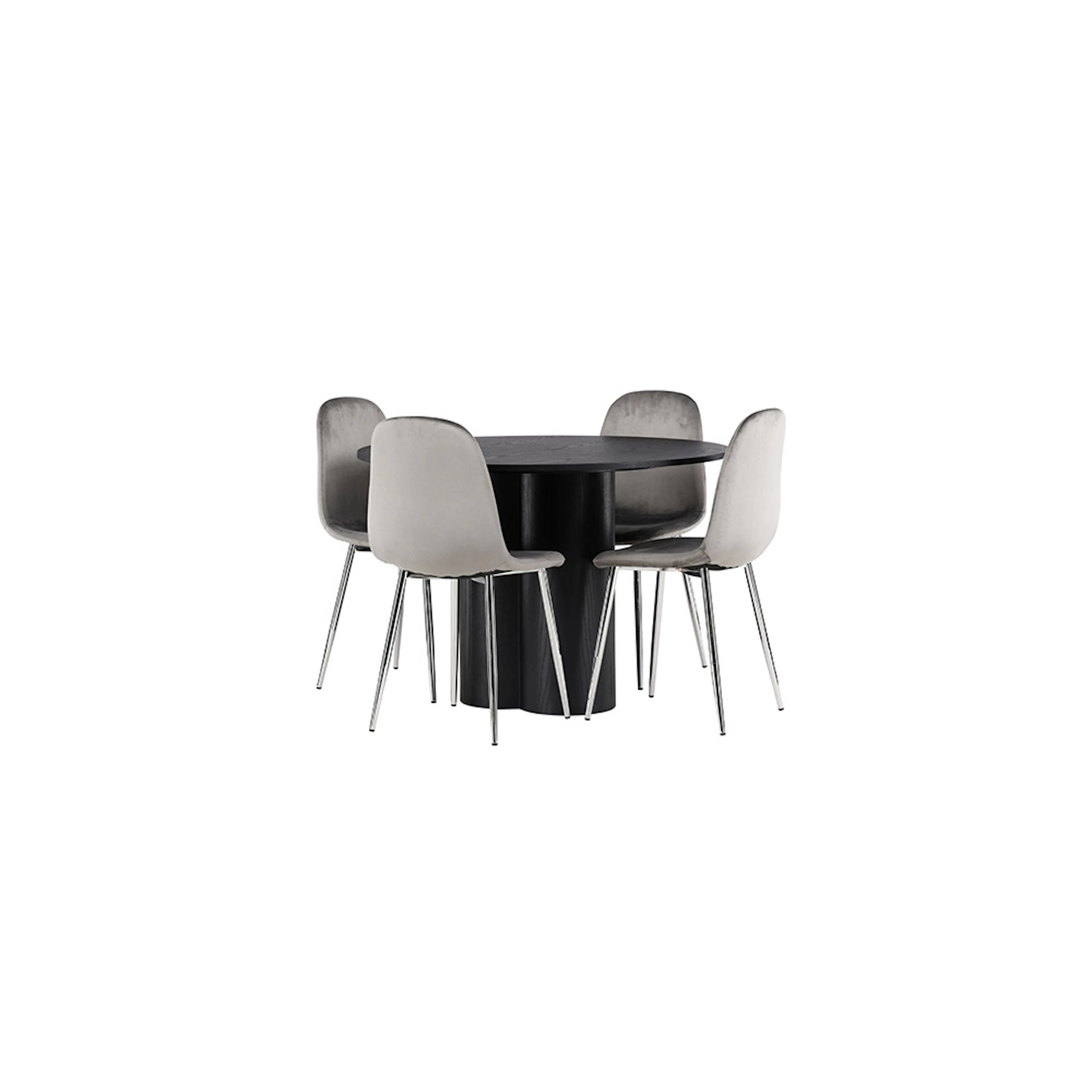 Matgrupp Venture Home Olivia Ø110 cm med 4 st Eva stolar
