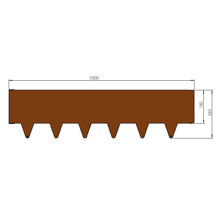 Kantskydd Skotte Garden Svart 26X100 cm 4-Pack