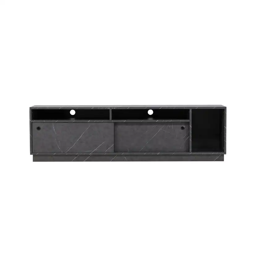 Girona TV Bench - Black / Black Melamine Svart
