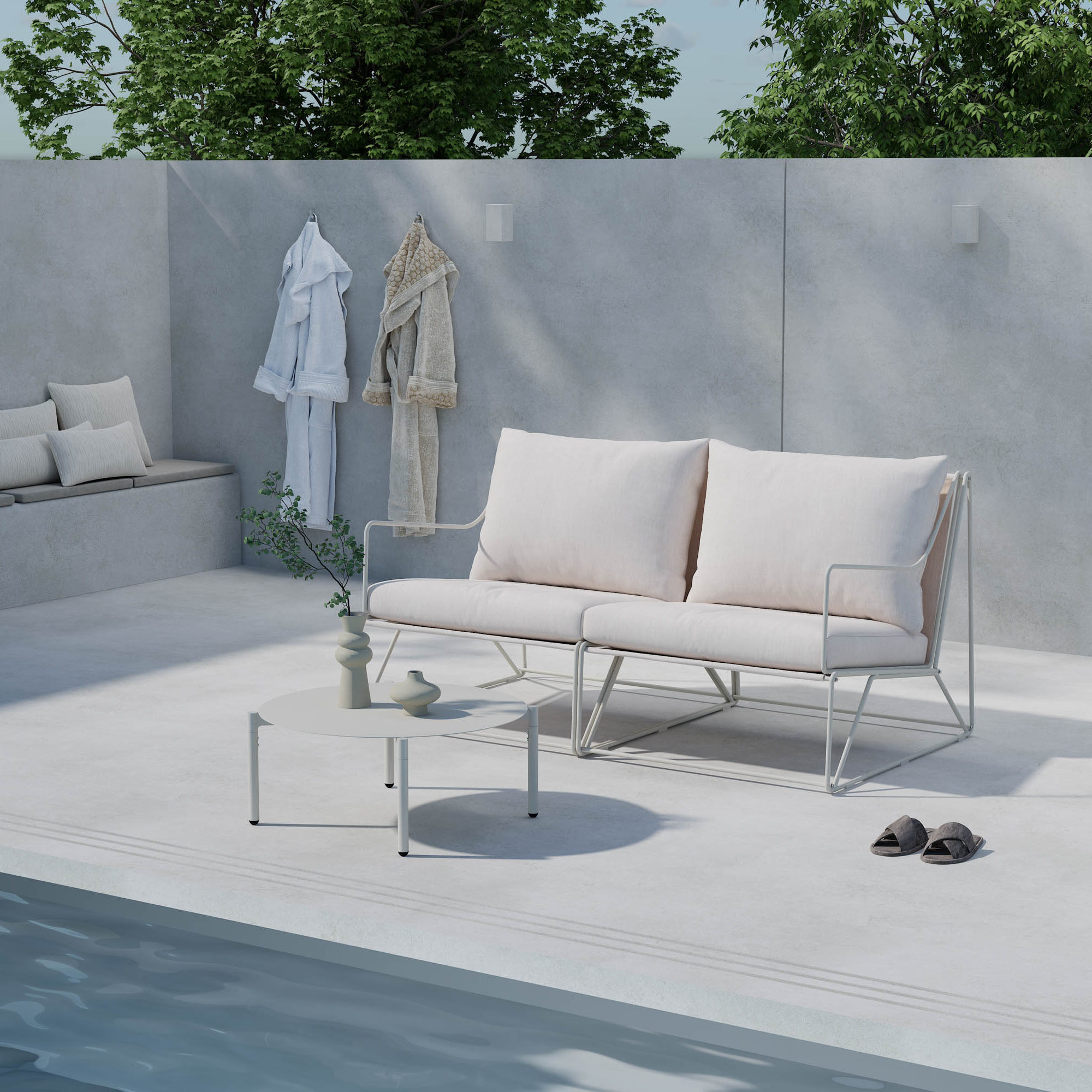 Loungegrupp Comfort Garden Usteryd Utesoffa 2-sits med Usteryd Soffbord