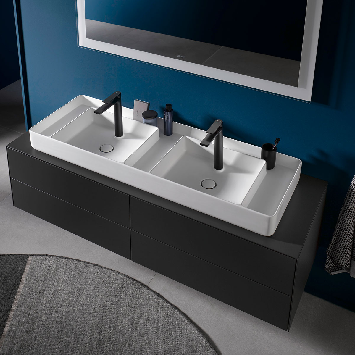 Tvättställ Duravit Bento Starck Box för Placering på Bänkskiva DuroCast Plus