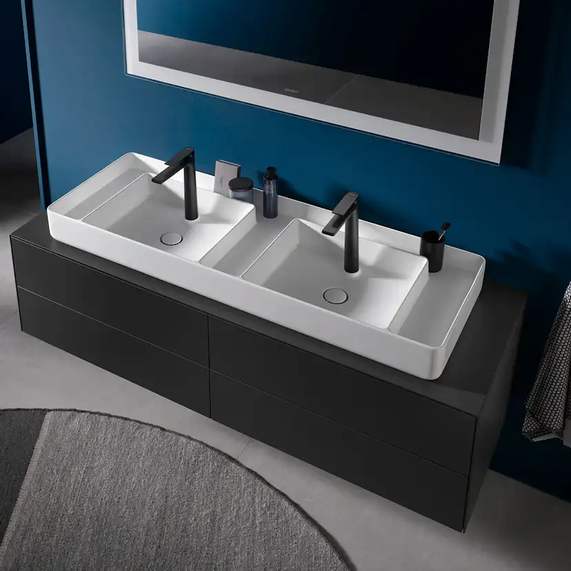 Tvättställ Duravit Bento Starck Box för Placering på Bänkskiva DuroCast Plus